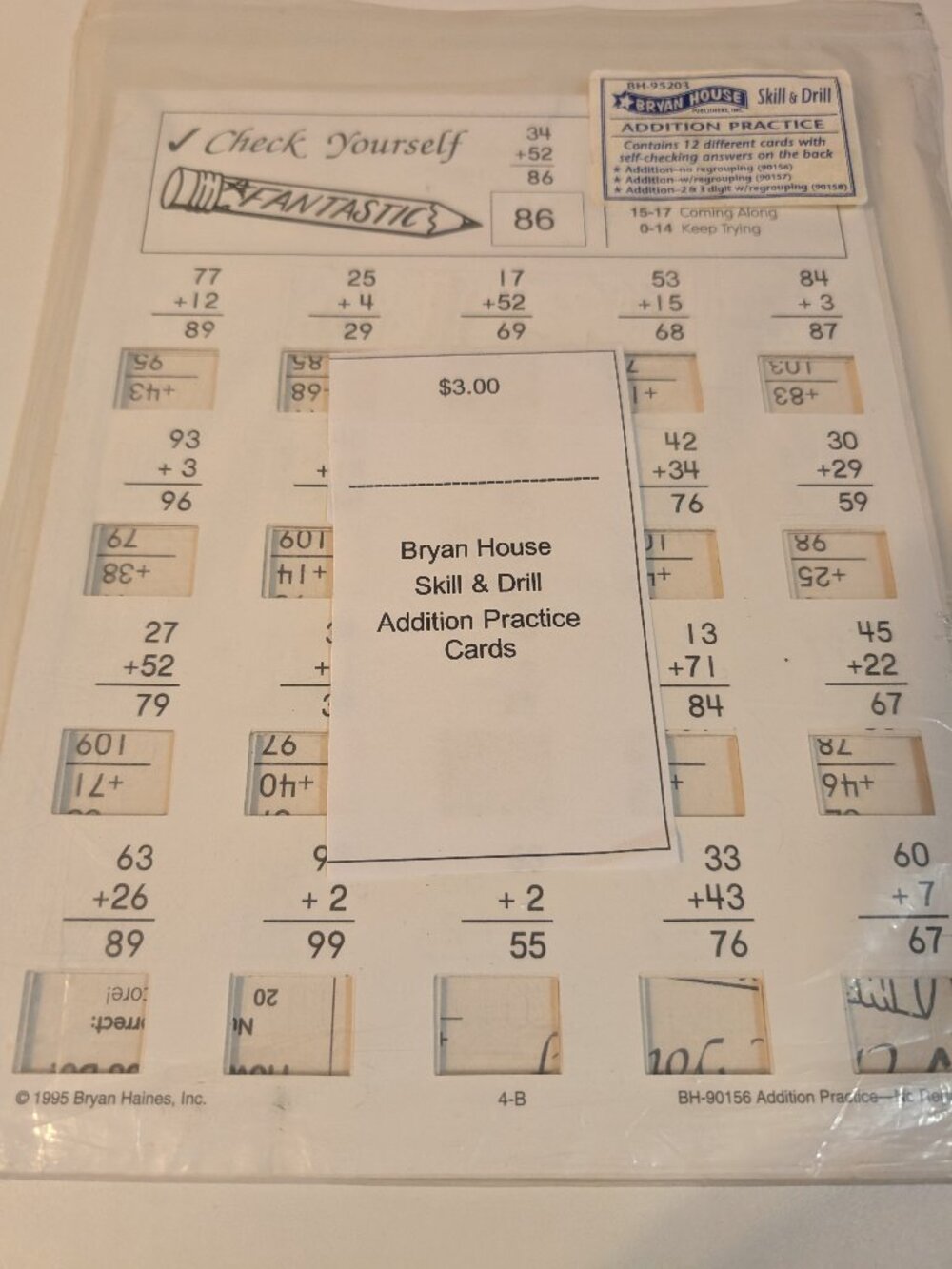 Bryan House Addition and Subtraction Cards